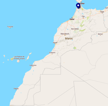Carte de la zone d'étude au Maroc © Open Street Map